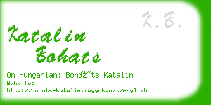 katalin bohats business card